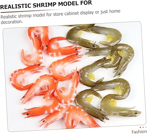Miniatura 4 de 5 piezas de camarón artificial mini juguete Halloween accesorios mini juguetes para niños modelo de camarón falso simulación pescado carne mariscos