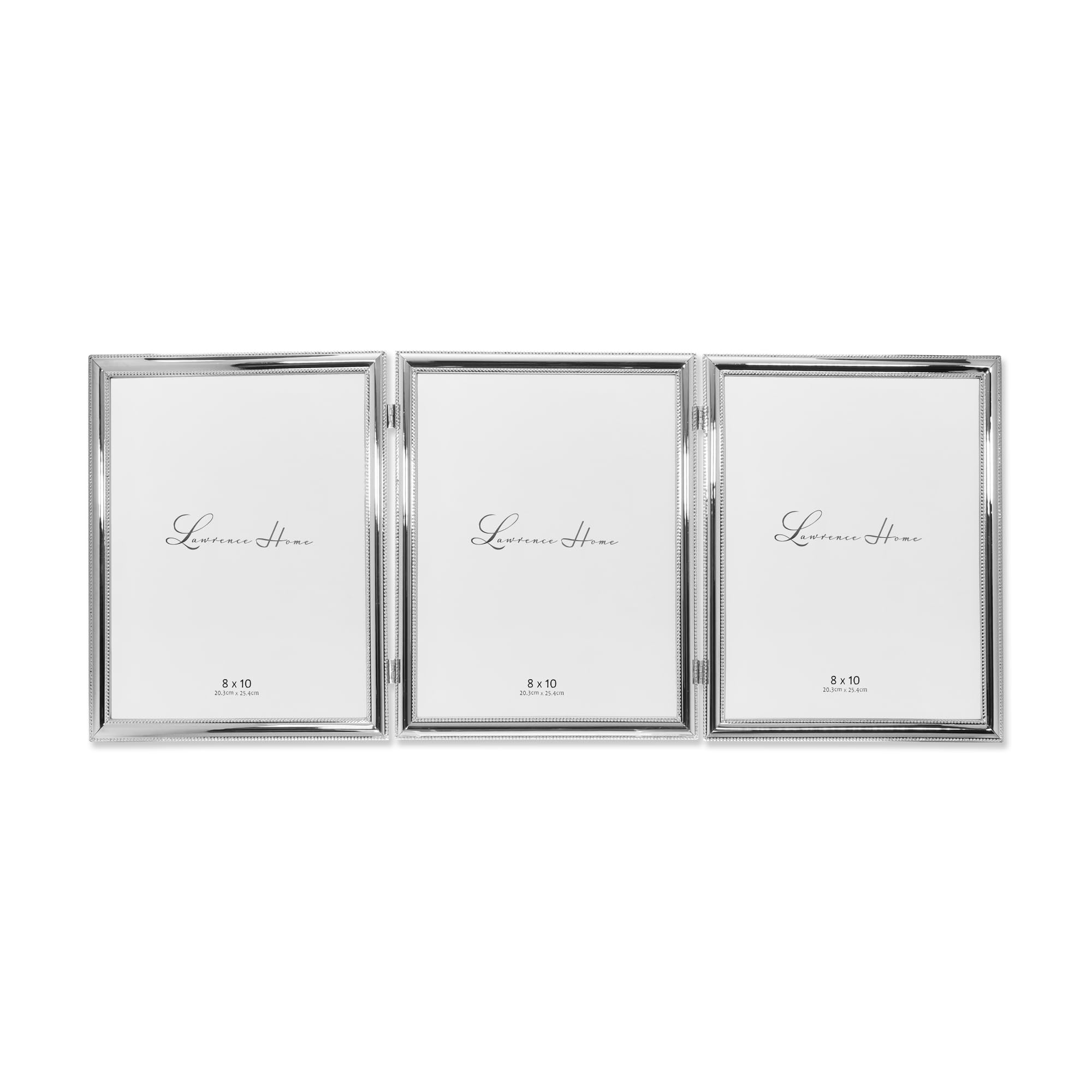 Lawrence Frames 510780T Üçlü Resim Çerçevesi, Gümüş Kaplama, 20,3 x 25,4 cm
