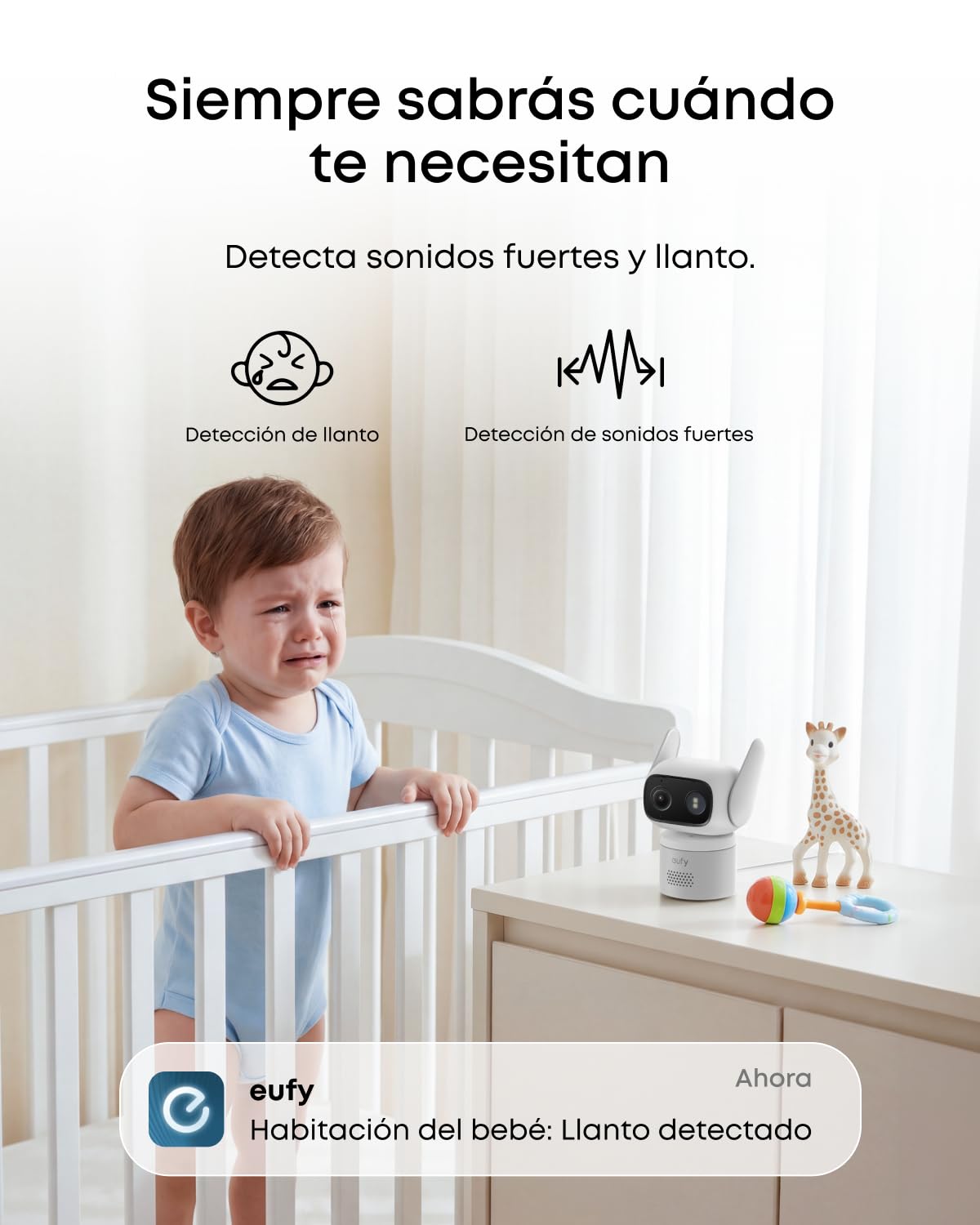 eufy Security C31 camara vigilancia wifi exterior e interior, cámara para mascotas y bebés con aplicación móvil, visión nocturna en color, giro e inclinación de 360,almacenamiento local,grabación 24/7