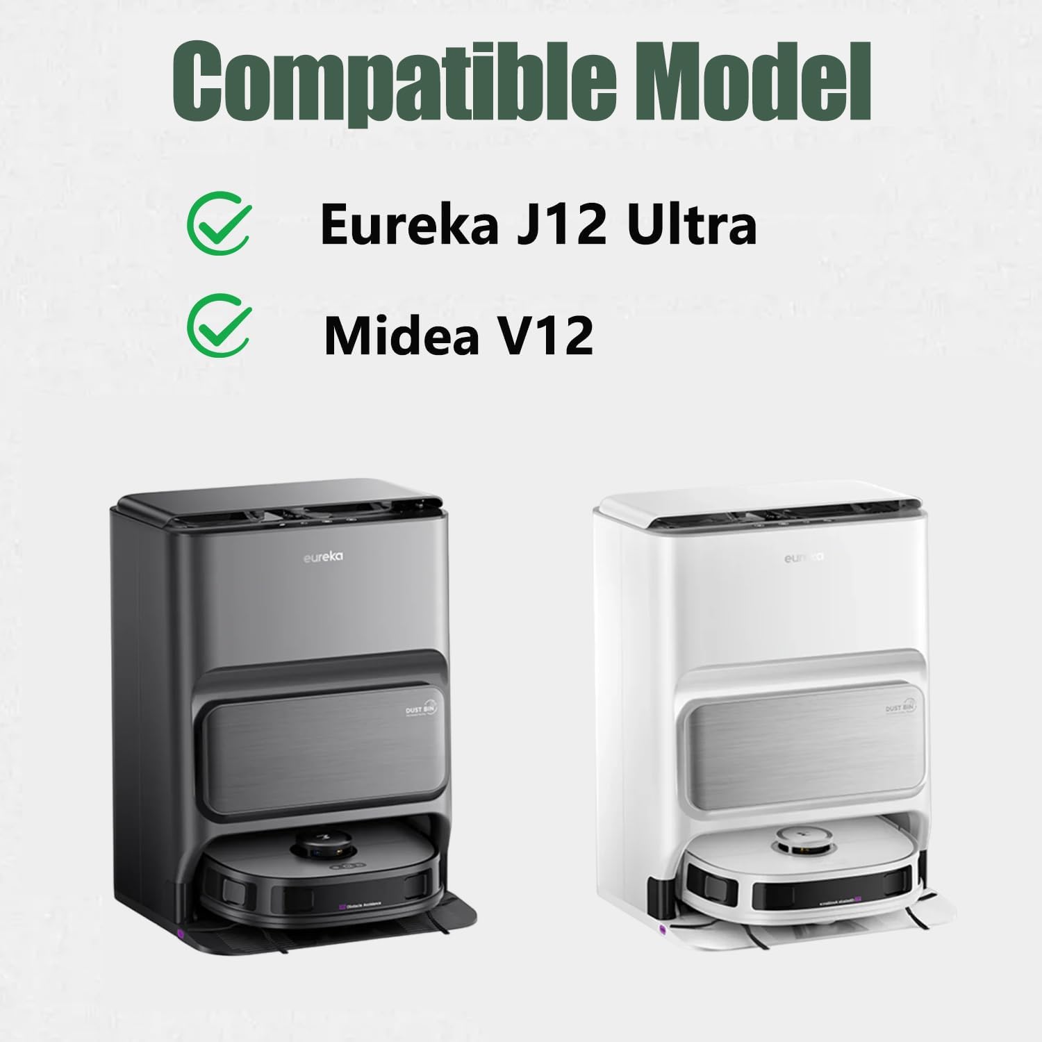 Lot de 6 sacs à poussière pour aspirateur Eureka J12 Ultra, pour aspirateur robot Midea V12 Pièces de rechange