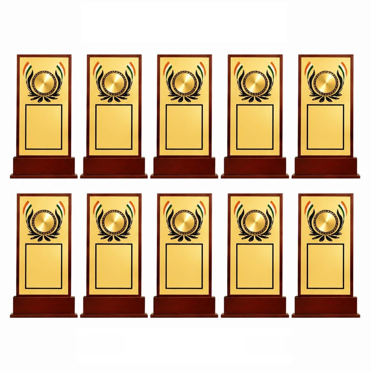 Wooden Sheild momentos Bali New Tiranga 8 Inch Pack of 10 | Awards, Recognition-picture-23
