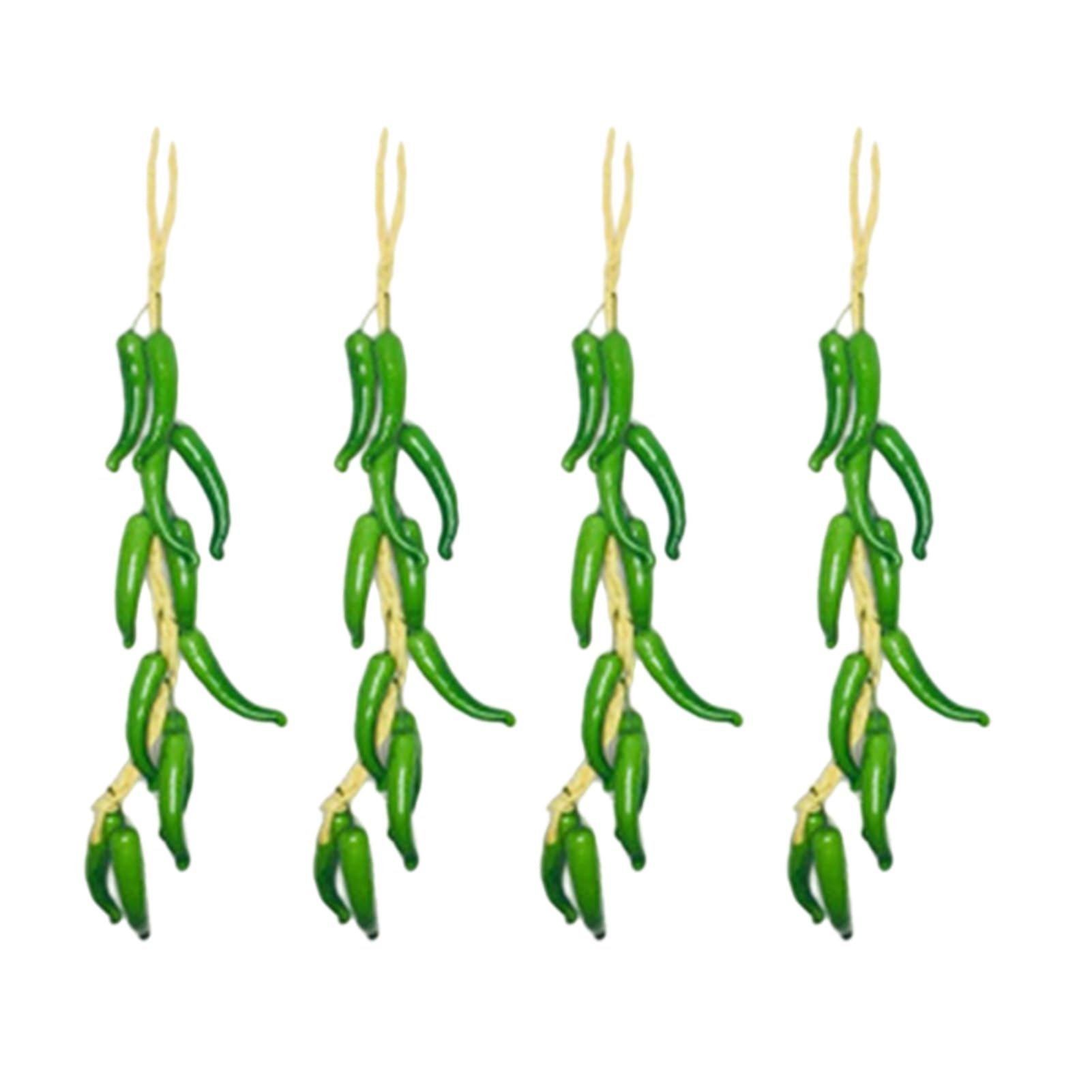 Tuxoiou Simulation Artificial Vegetable Ornaments, Artificial Garlic Strings Chili Pepper, Fake Hanging Plant Realistic Looking for Store Decor Photography Props B 4pcs