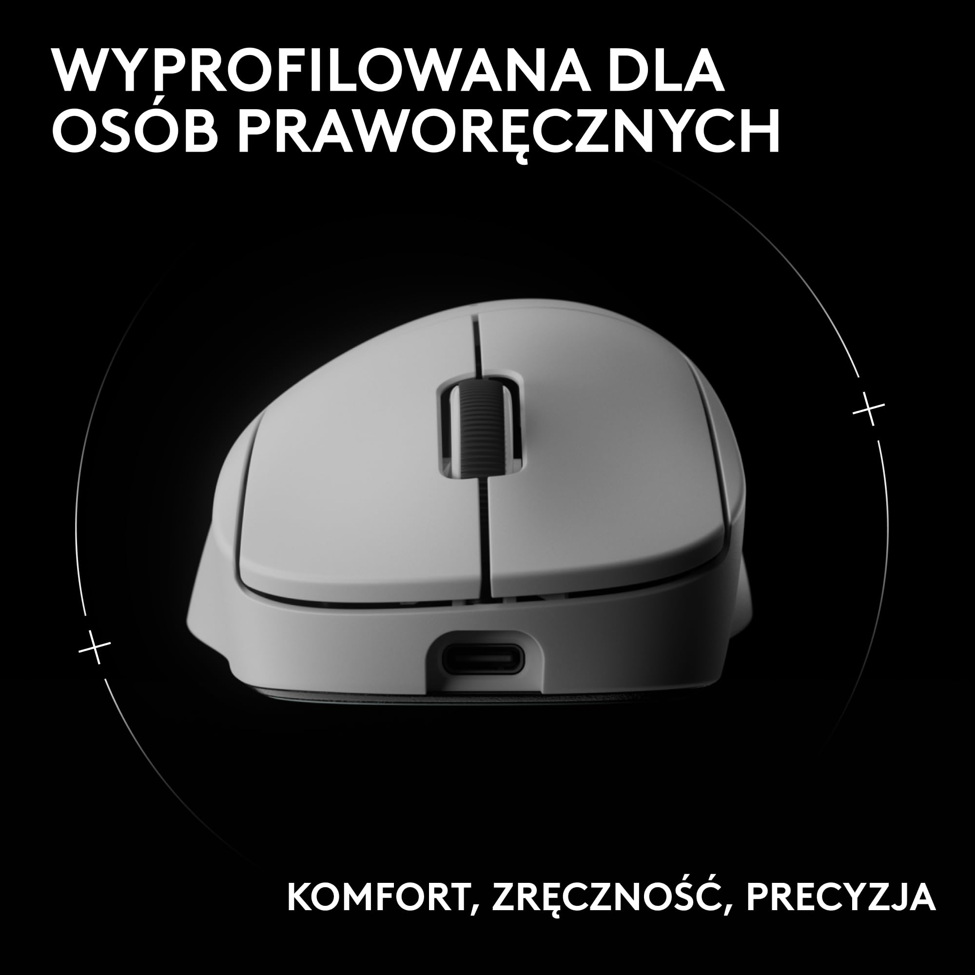 Bezprzewodowa mysz do gier Logitech G PRO X SUPERLIGHT 2 DEX LIGHTSPEED, lekka mysz klasy profesjonalnej o wadze 60 g, z 5 programowalnymi przyciskami, ładowaniem przez USB-C