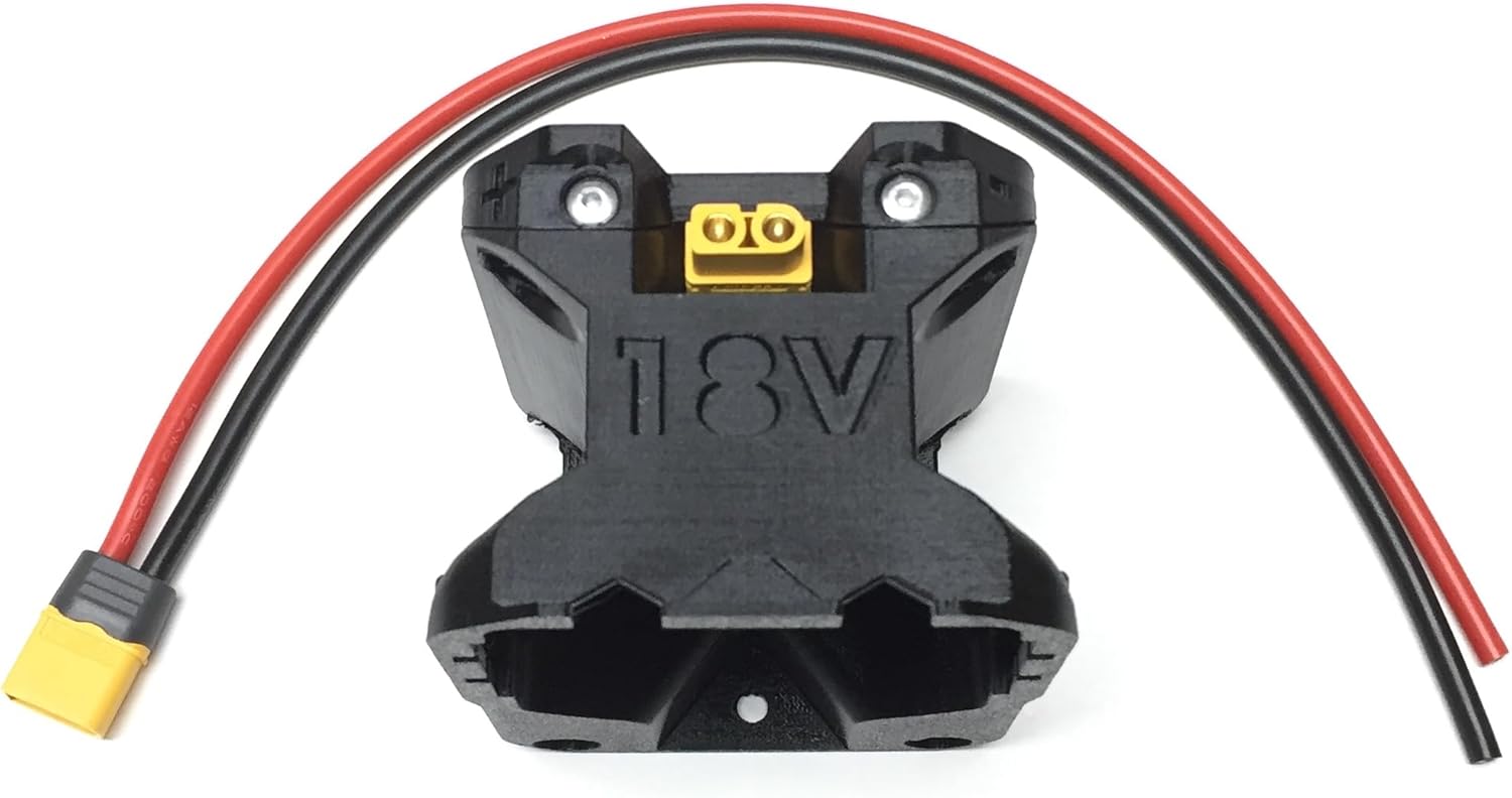 Battery Adapter for Ryobi 18v Dock Power Connector with xt60 Detachable Wires