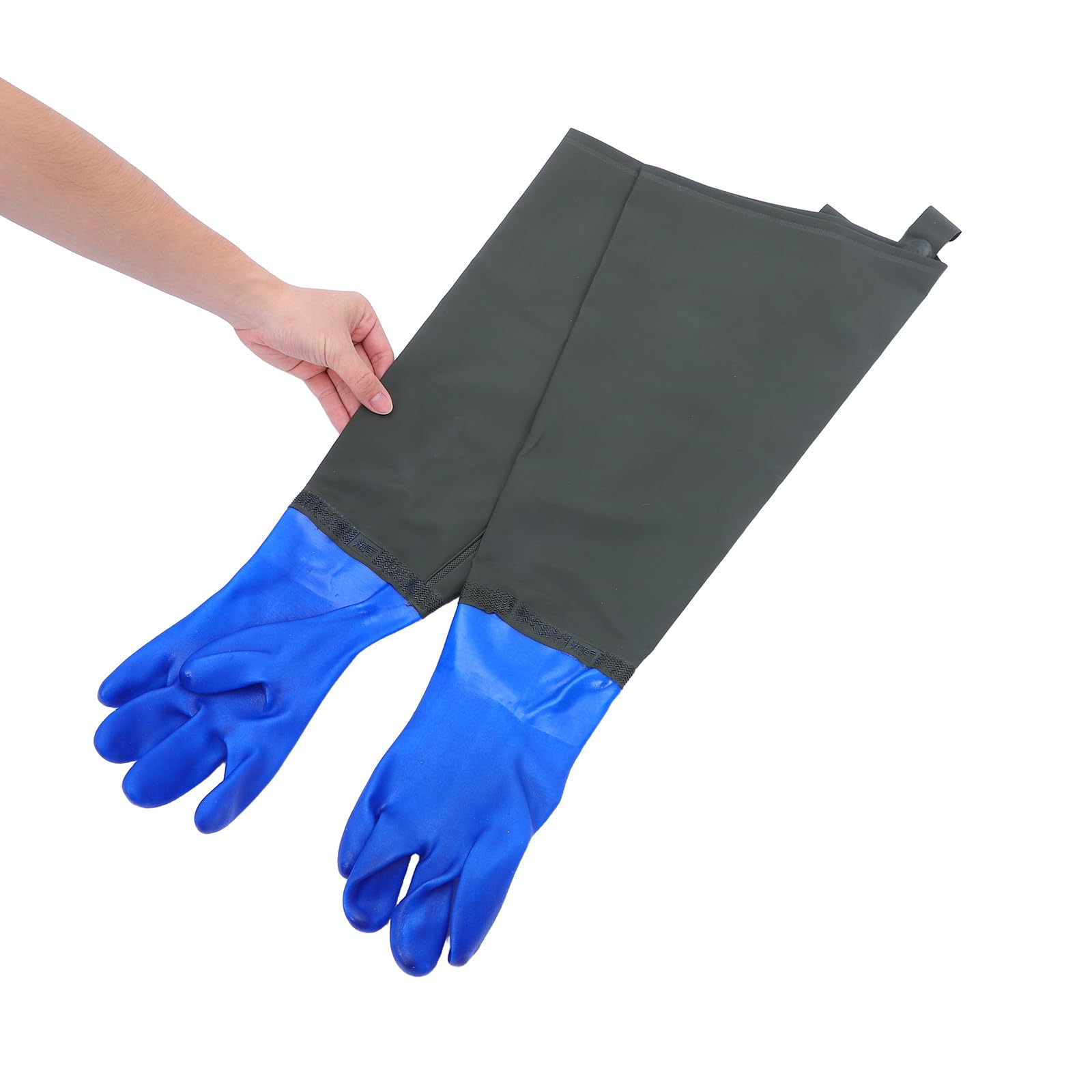 PRETYZOOM 6 Piezas Guantes de Pesca Largos Impermeables de Trabajo, Azul,