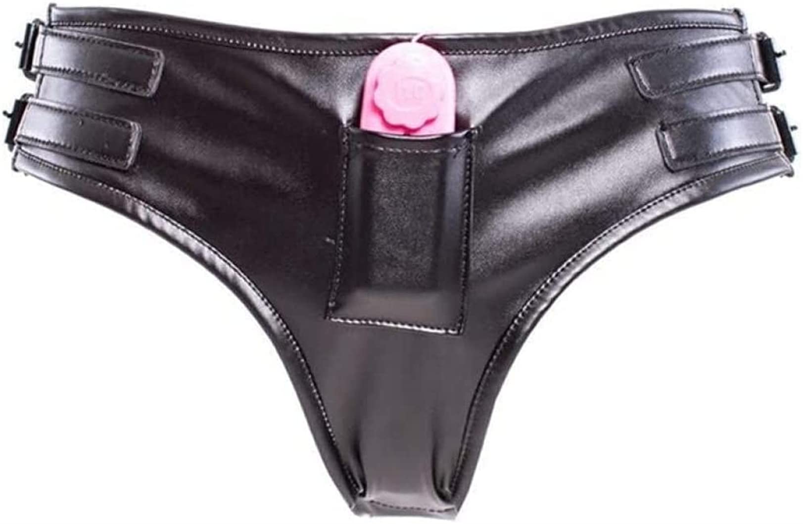 Cinturón de castidad de cuero for mujer con consolador de silicona, tapón anal, cintura ajustable 76-120 cm, cinturón de castidad, ropa interior, bragas masturbadoras, vibradores, conjunto de ju