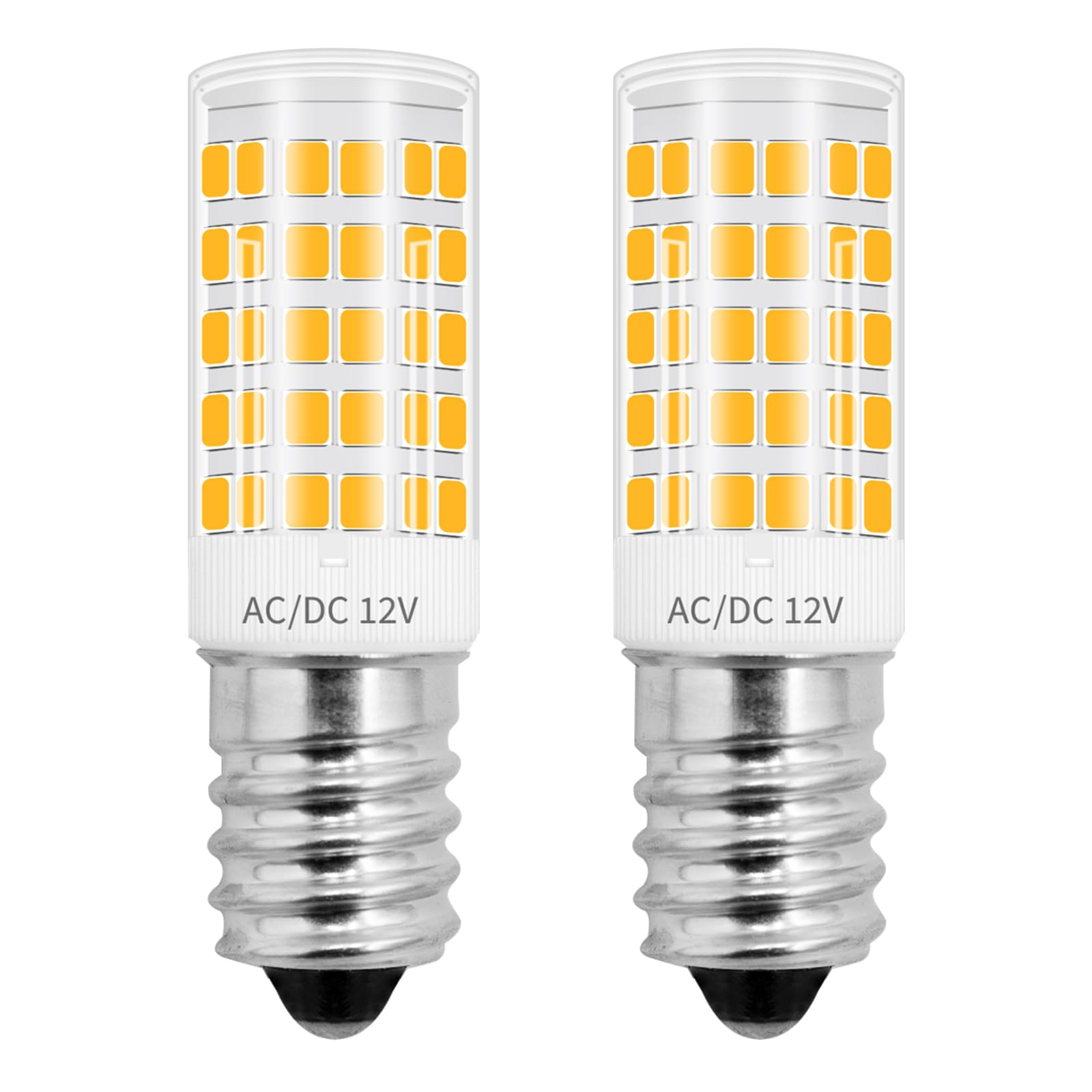 ZHENMING E14 LED Bulb AC/DC 12V 4W Dimmable Small Screw Light Bulb, Warm White 3000K E14 LED Candle Bulb Equivalent to 40W Halogen Lamp for Salt Lamp Cooker Hood RV Camper Marine (Pack of 2) — image 1