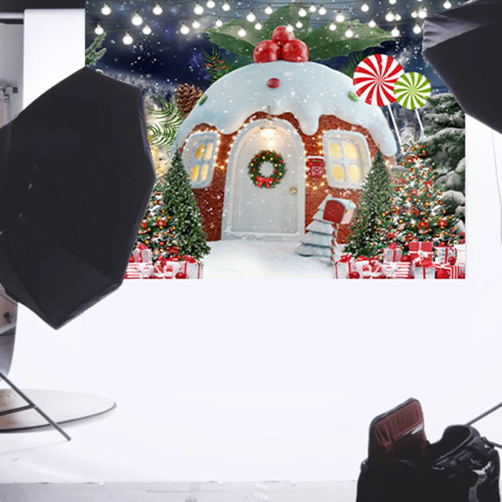Fotografie-Hintergrund 9x1,83 M Mit Weihnachtsmotiv – Nahtloser Poly-Stoff, Bedruckt, Für Studio, Party Oder Zuhause