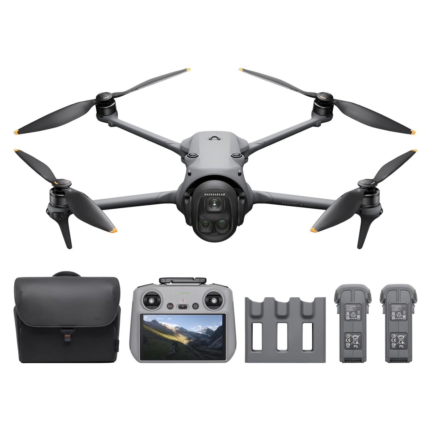 DJI Mavic 4 Pro Fly More Combo With DJI RC 2, Flagship Tri-Camera Drone | 100MP 4/3 CMOS Hasselblad Camera, 30km/18.6mi Video Transmission, 51-Min Max Flight Time, Charging Hub,...