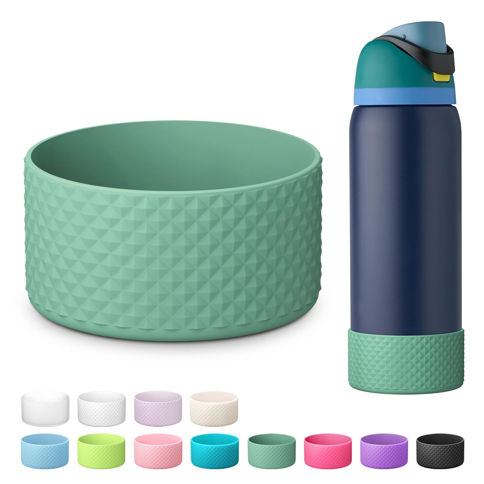 Silicone Boot for Owala Water Bottle 24 oz 32 oz 40 oz, Anti-Slip Protective Sleeve for FreeSip/Twist/Flip Stainless Steel Water Bottles Accessories