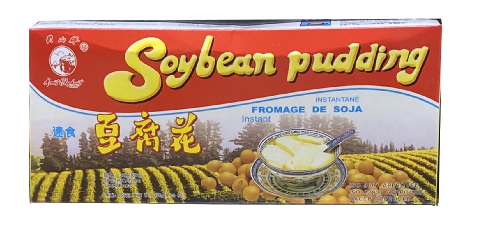 Pouding Instantané au Soja 8 x 32g/Boite et Boisson aux amandes et au Soja 8 x 25g/Boite - livraison Gratuite France (3 boites, Pudding au soja)