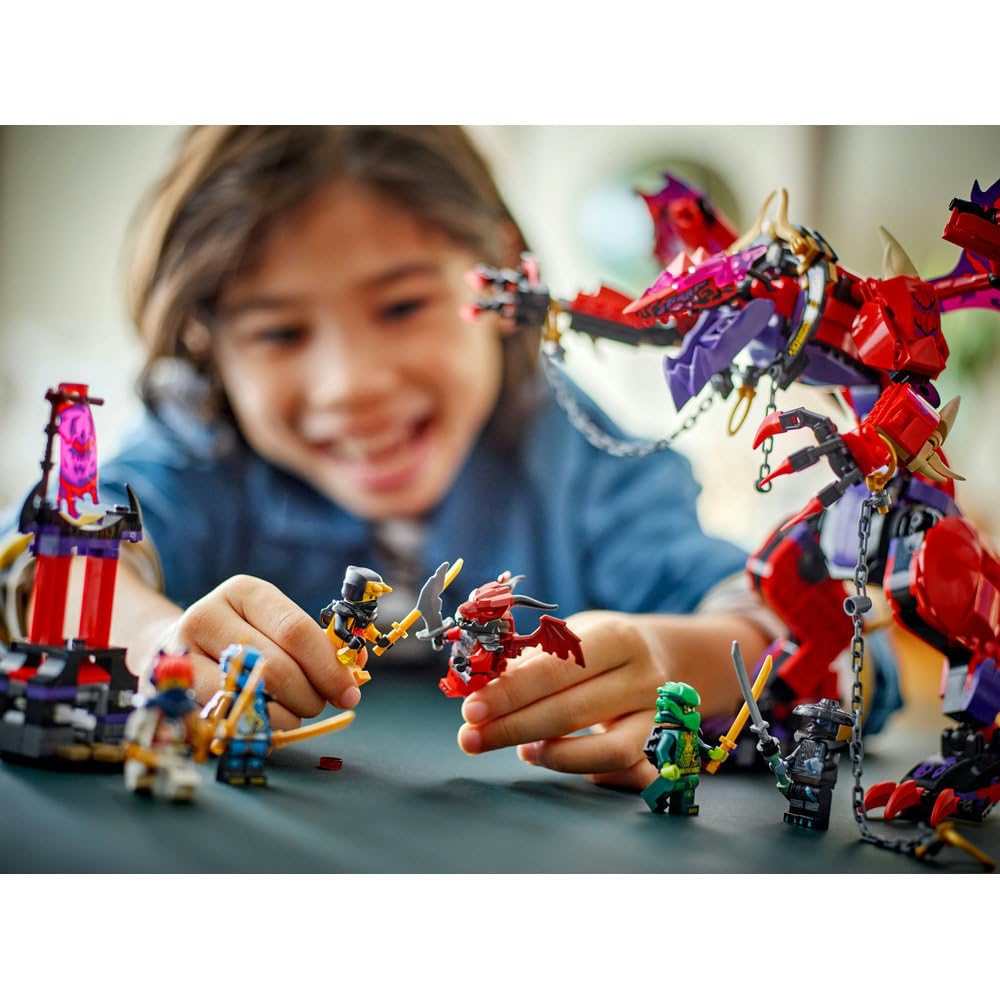 LEGO NINJAGO Smok chaosu Kiełogrzmot 71832 | smok ninja, zabawka akcji, prezent dla chłopca i dziewczynki 8+, przygoda ninja, 668 elementów