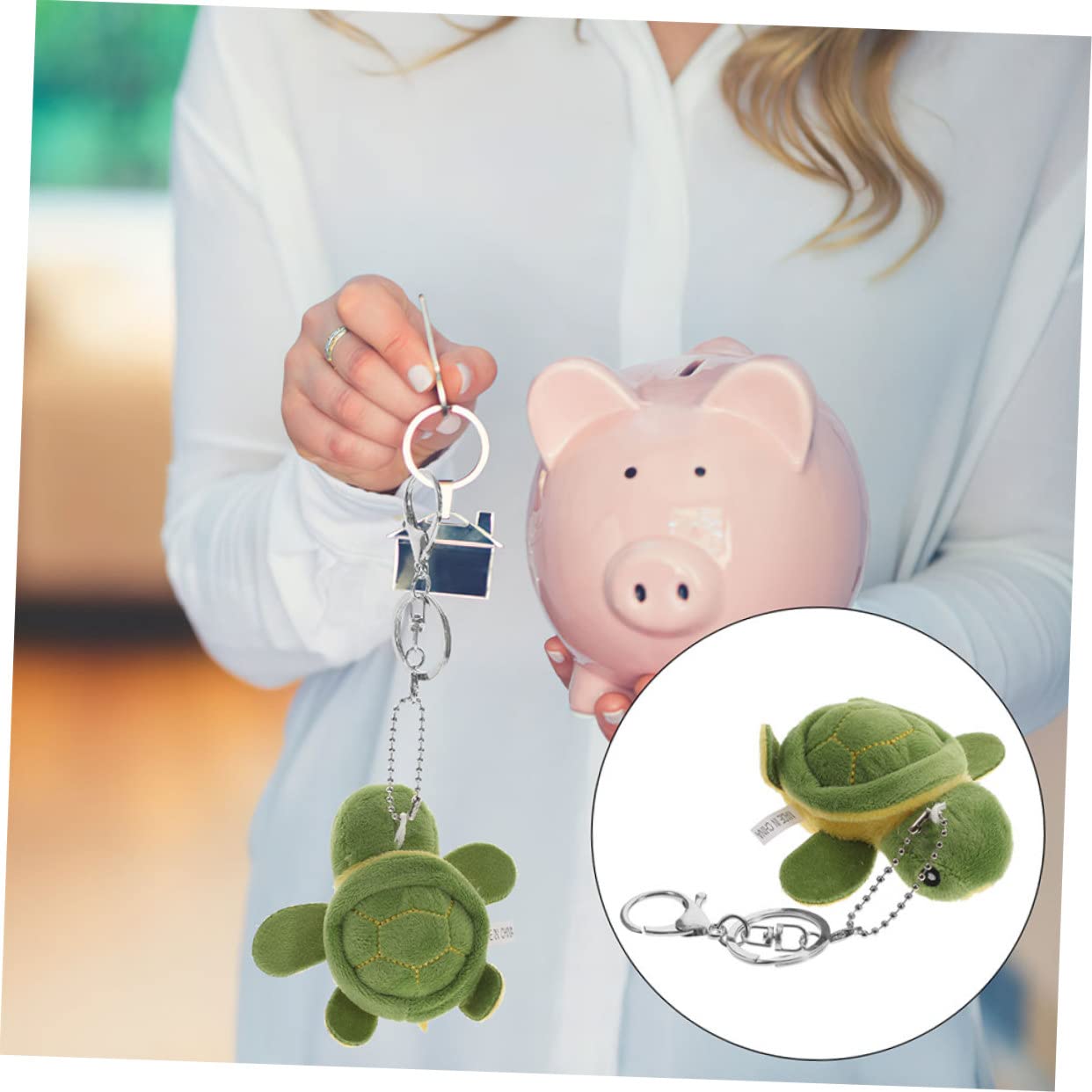 Amazon.co.jp: 2個 カメのキーホルダー ぬいぐるみ キーホルダー 海の