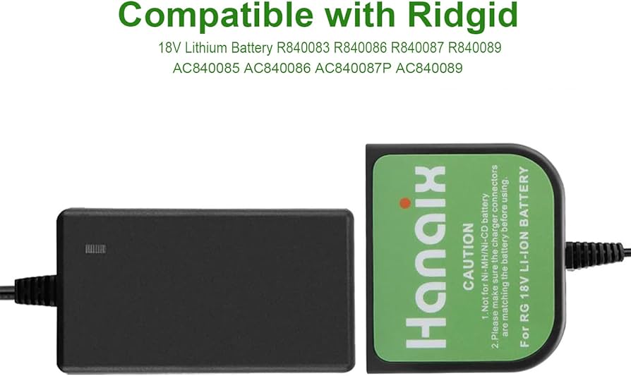 Amazon.com: Hanaix 18V Lithium Battery Charger for Ridgid R840087