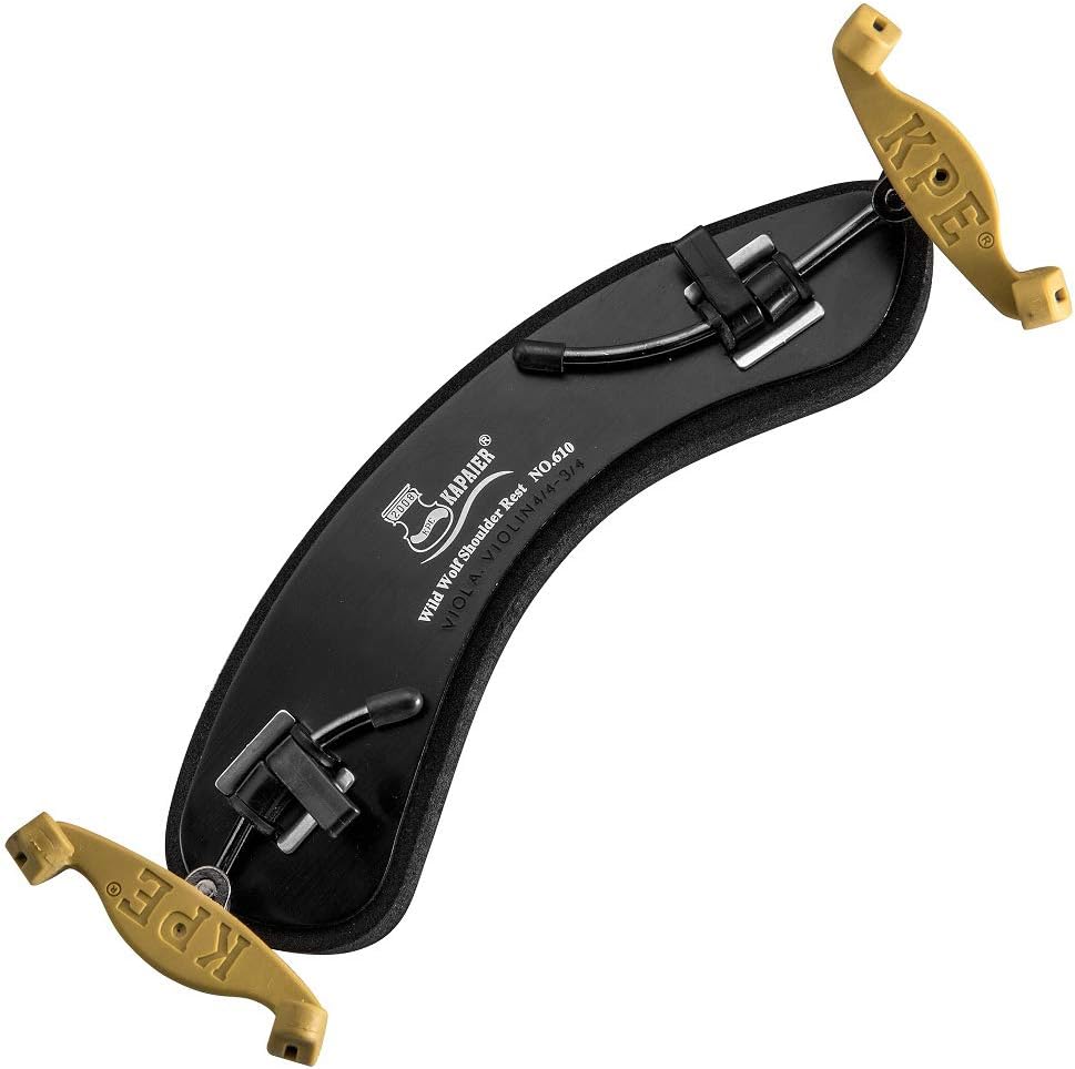 KPE Adjustable Violin Shoulder Rest for 4/4 and 3/4 Viola Shoulder rest for 13" and 14" with Collapsible and Height Adjustable Feet - iLuiz (3/4-4/4)