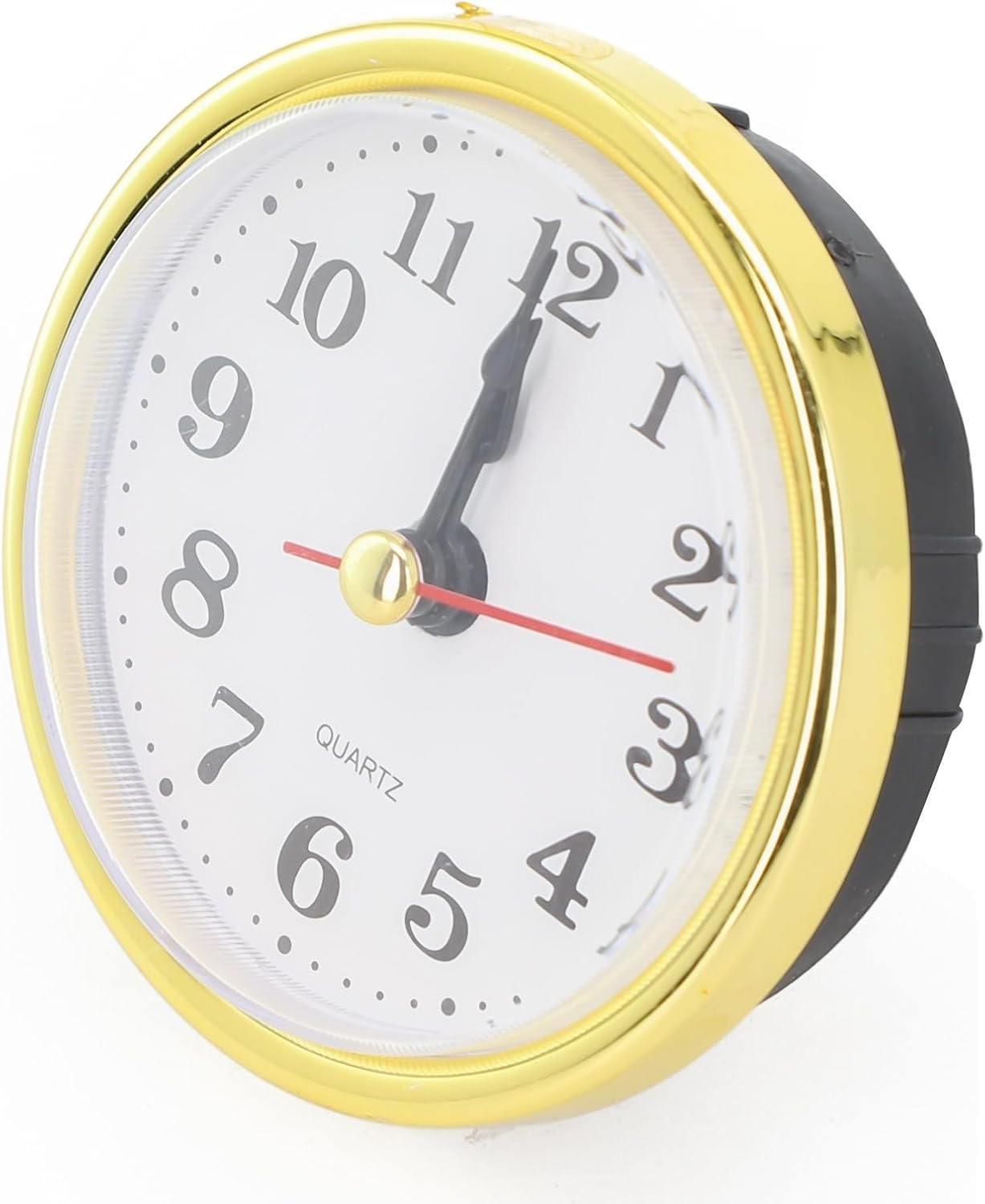 Quartz Clock Insert Movement Replacement Kit DIY Clock Repair – Silent Gold-Trimmed with Arabic Numerals, Fits 65mm/80mm/90mm/105mm/110mm Faces(65mm)