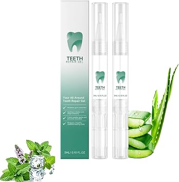 Cureend Teeth Repair Gel, Cureend Gum Repair Gel for Gentle Gels Formula, Travel-Friendly Teeth Whitening Essence Pen for Receding Gums, Protect Gums and Freshen Breath, Easy to Use 2Pc
