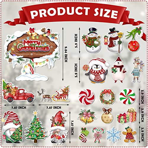 Christmas Refrigerator Car Magnets Decoration 22Pcs, Magnetic Xmas Decorative Door Stickers Decors Fridge Protector Car Decals, Holiday Garage Door Decoration Magnet For Mailbox Cruise Door Dishwasher #TOP1