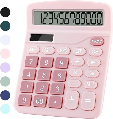 Calculadora de escritorio de oficina, bonita calculadora para niños, calculadoras básicas de escritorio, calculadora financiera simple de doble