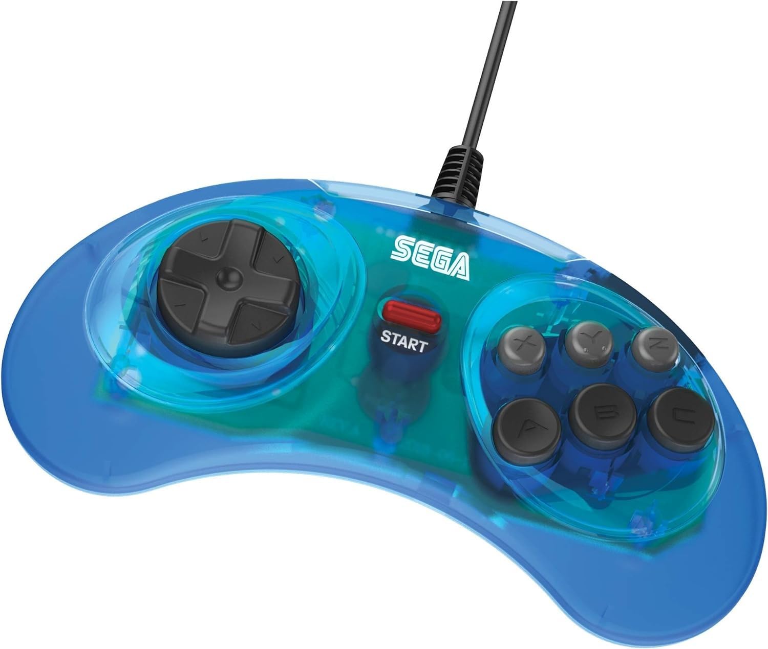 Retro-Bit Official SEGA Mega Drive 6-button Arcade Pad Blue [Importación inglesa]