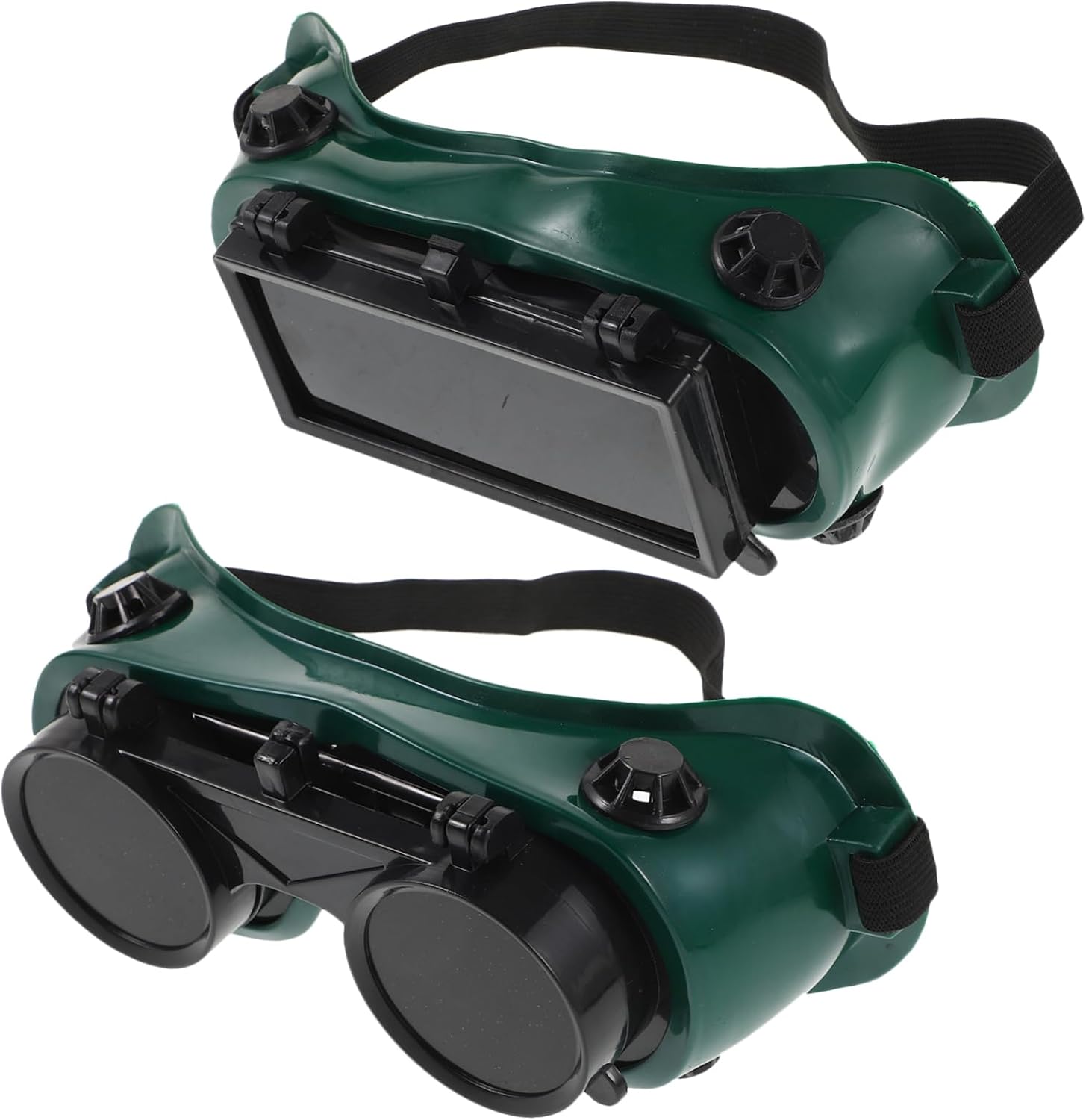 DOITOOL 2pcs Flip-Up Welding Goggles Safety Glasses for Men and Women Impact Resistant Welding Protective Eyewear UV Protection for and Metal Cutting
