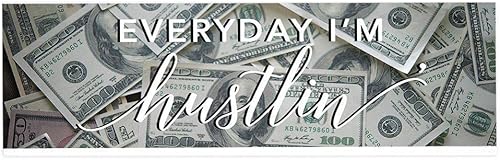 Andaz Press Divertido plato de escritorio de oficina, placa acrílica Everyday I'm Hustlin para el hogar, escritorio, gerente, jefe, trabajo,