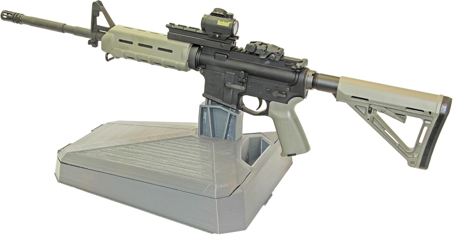 mtm msrms modern sporting rifle maintenance & display stand, usa made, dark gray
