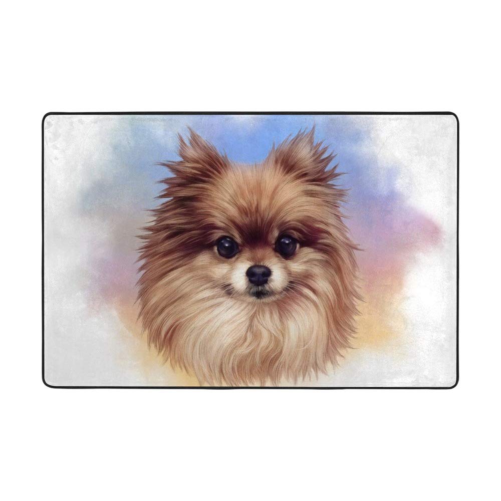 Tapis de sol mignon chien aquarelle en velours très doux