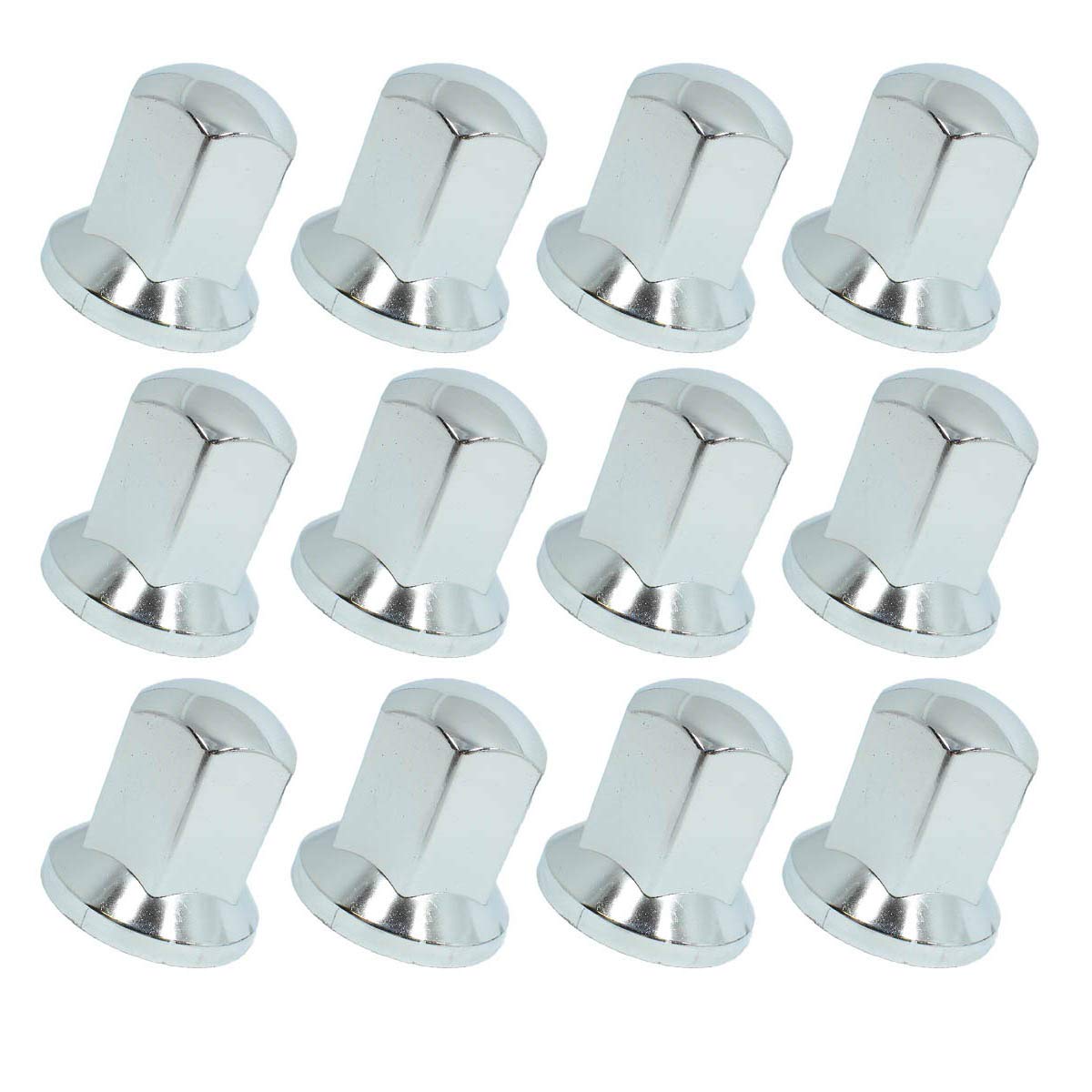 Lot de 40 cache-écrous de roue universels pour camion Largeur 32 mm Chromé