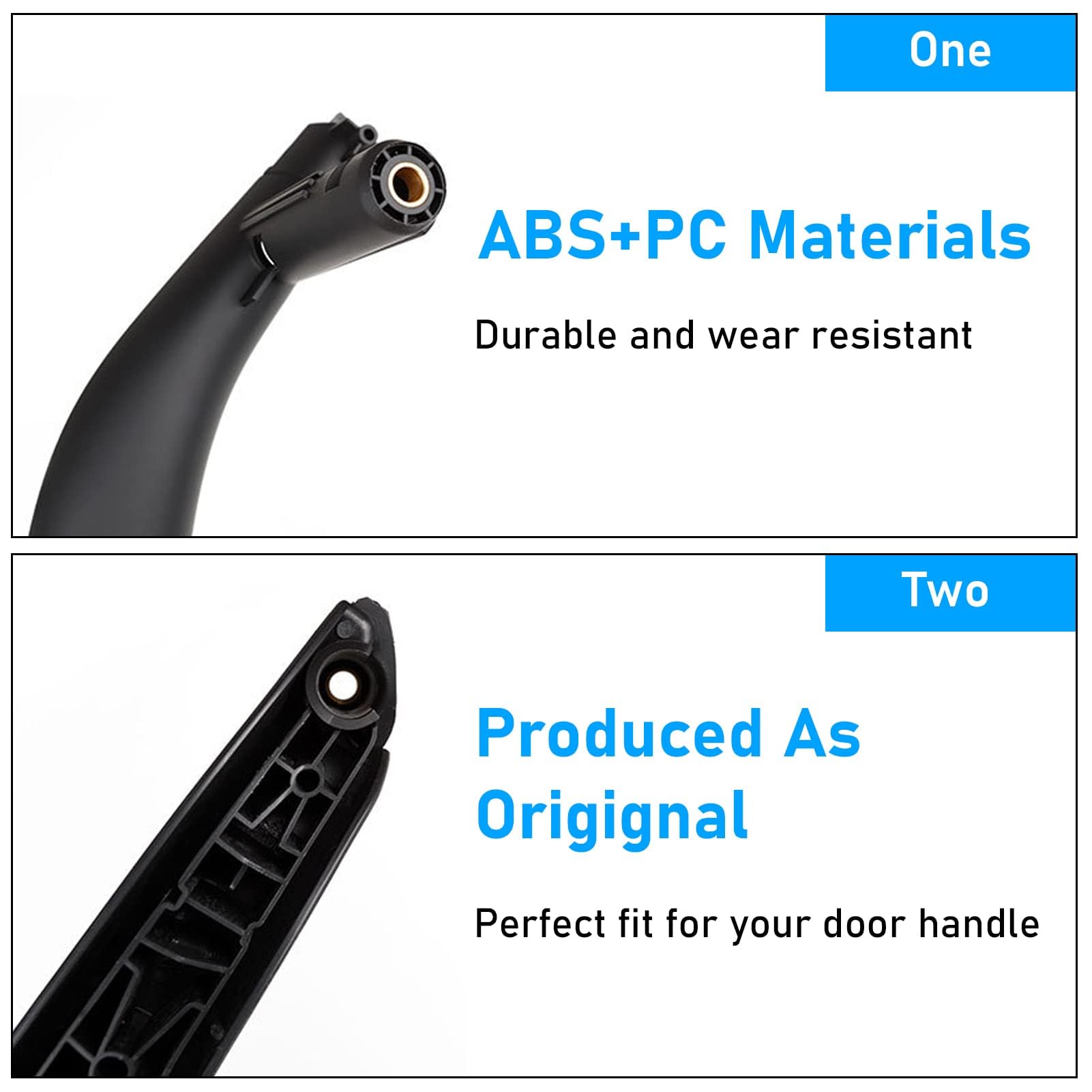3 pezzi compatibili con maniglia per porta interna X5 F15 F85 (2014-2018) Maniglia X6 F16 F86 (2015-2018) Sinistra + Destra Nero