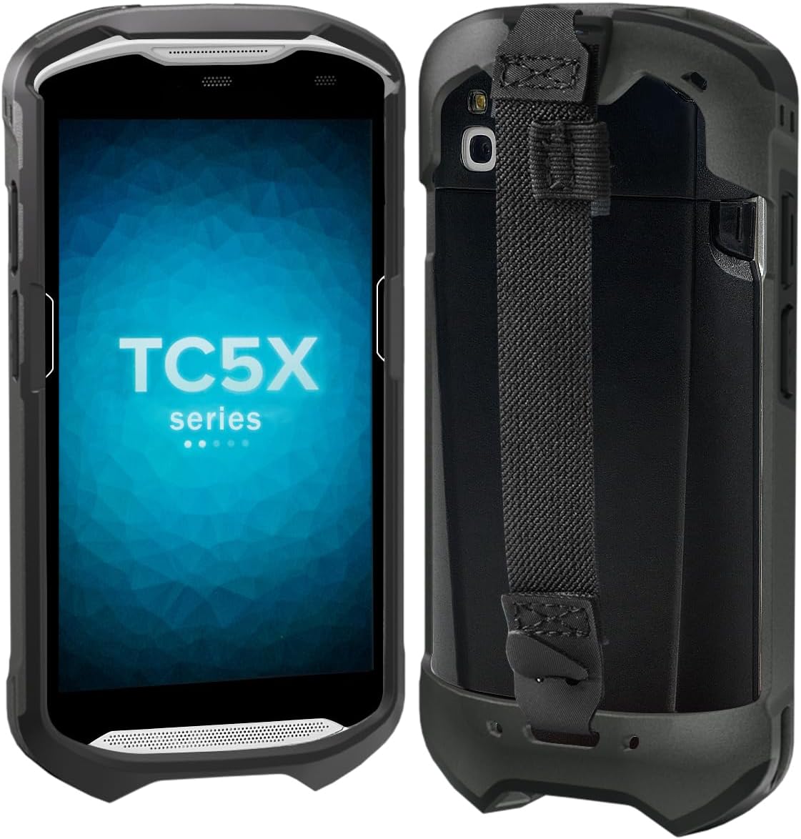 Case for Zebra TC51 TC52 TC52X TC56 TC57 TC57X TC510K TC520 TC520K – Rugged Protective Cover with Strap, Bumper, Boot-Style Holster, Handheld Barcode Scanner Accessory SG-TC51-EXO1-01 (Black)