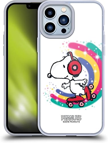 Vista 151 de Head Case Designs Funda de gel suave con licencia oficial de Peanuts I Love Pattern Snoopy Boardwalk Airbrush compatible con Apple iPhone 15