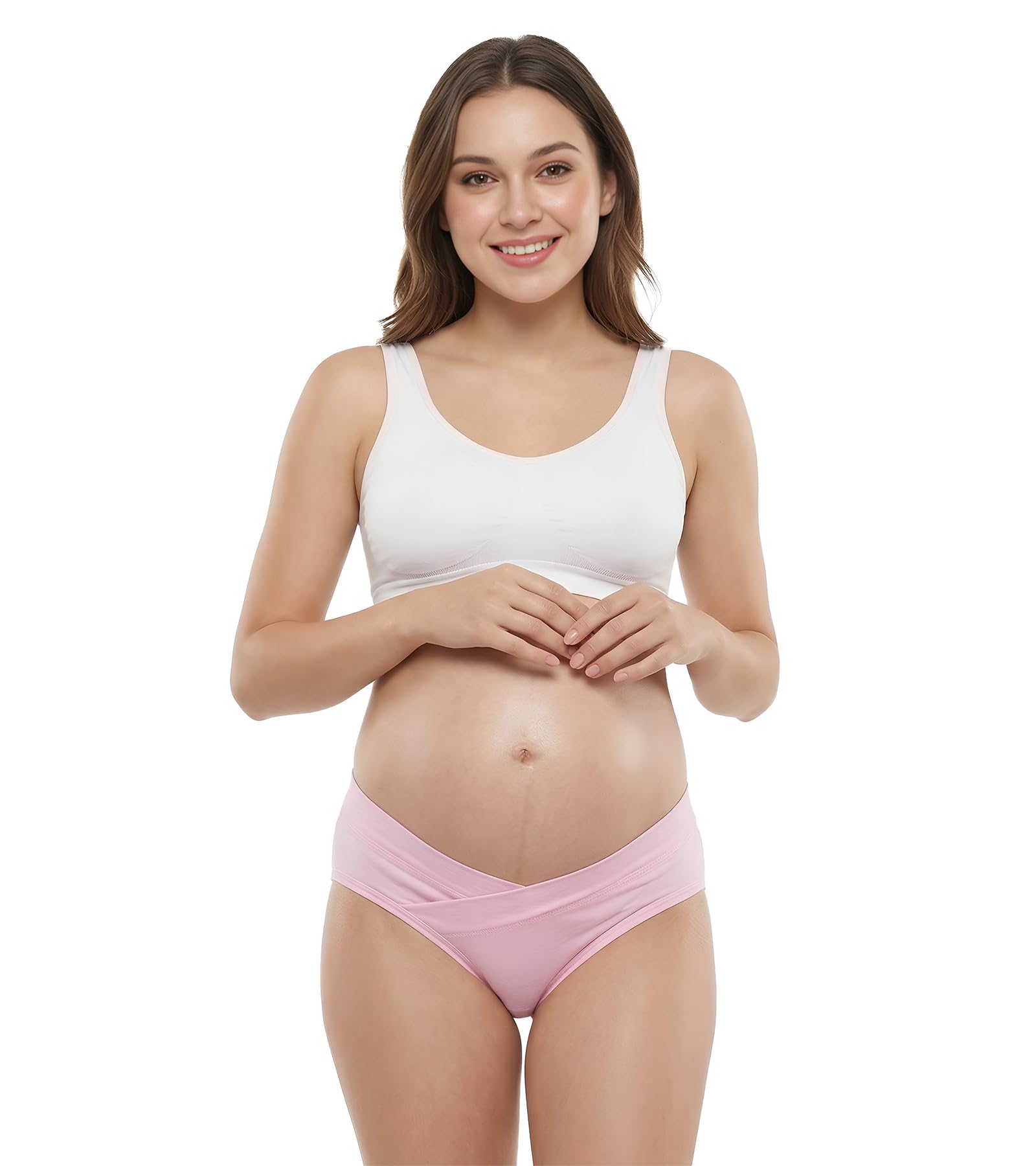 Womens Cotton Postpartum Maternity Underwear | Pregnancy Postpartum Panties | Seamless Under The Bump Bikinis.-image-45