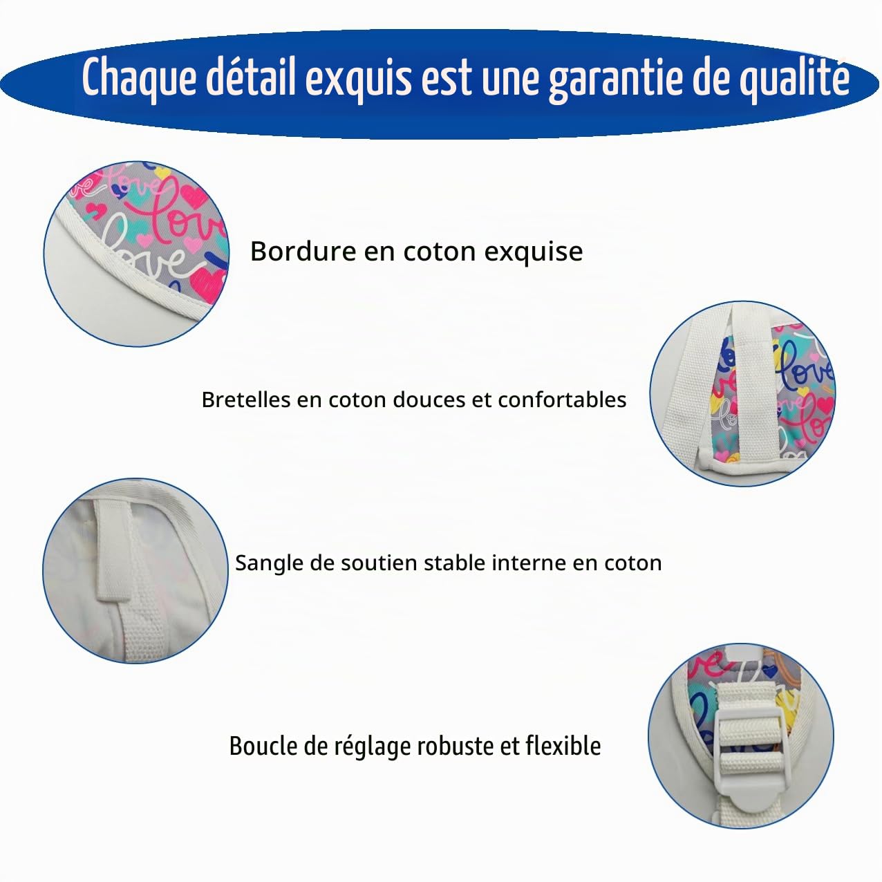 Écharpe de bras pour enfant pour soutenir les bras, les clavicules, les poignets, les épaules et les coudes en cas de fractures et de blessures, convient à la fois à la main gauche et droite (love-2