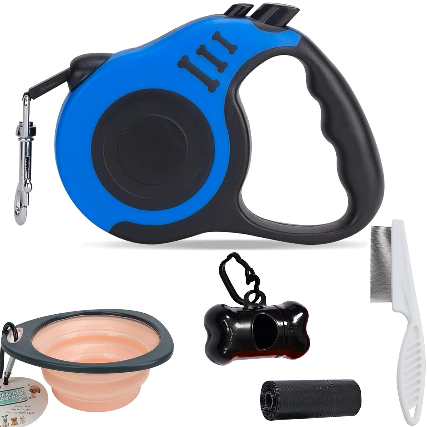 Denipry Retractable Dog Lead, 16FT Automatic Telescopic Tractor Nylon Tape