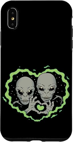 Vista 13 de iPhone 13 Pro Alien Funny Cute UFO Aliens Love Heart Case