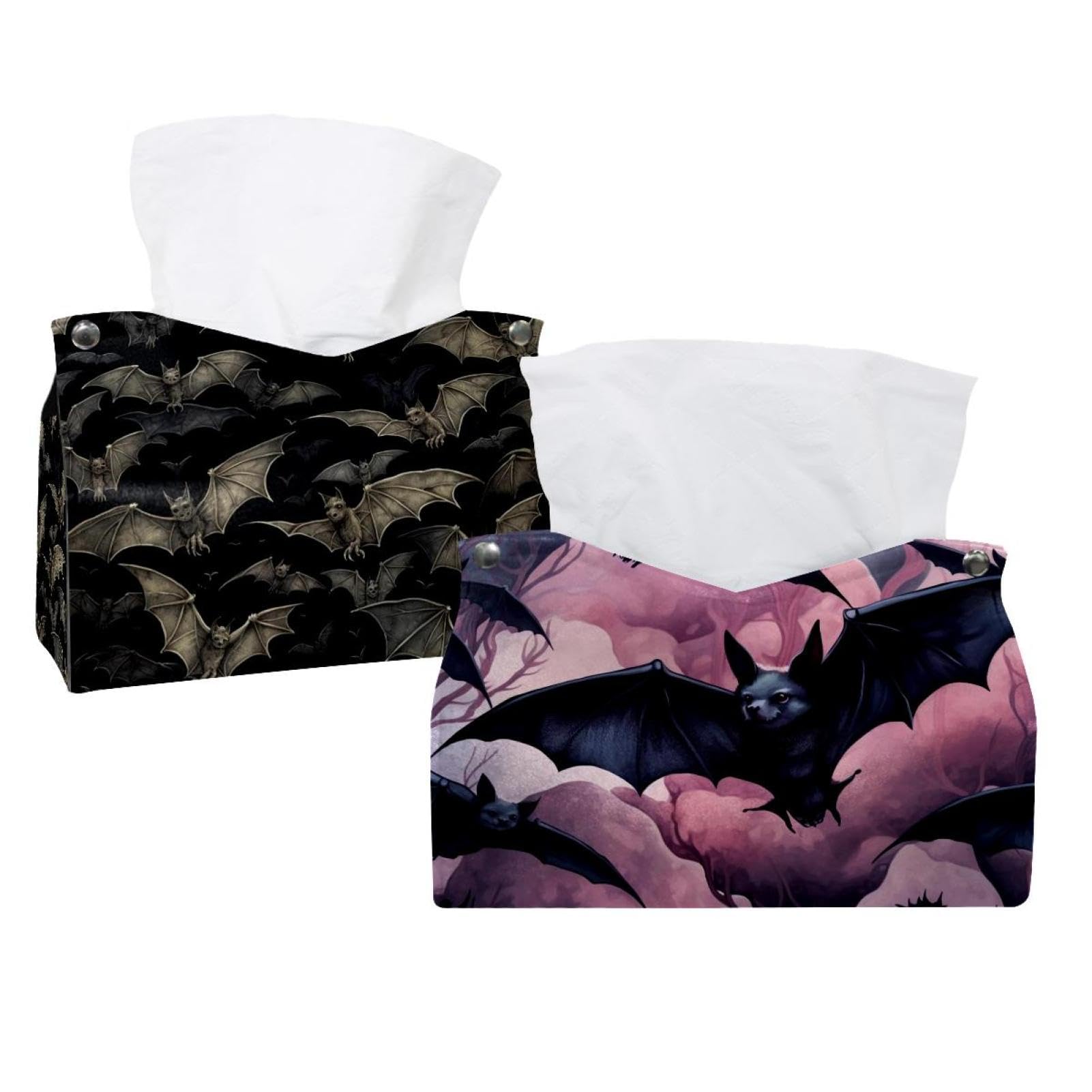 Housse décorative chauve-souris pour boîte à mouchoirs | Cadeau maison et voiture