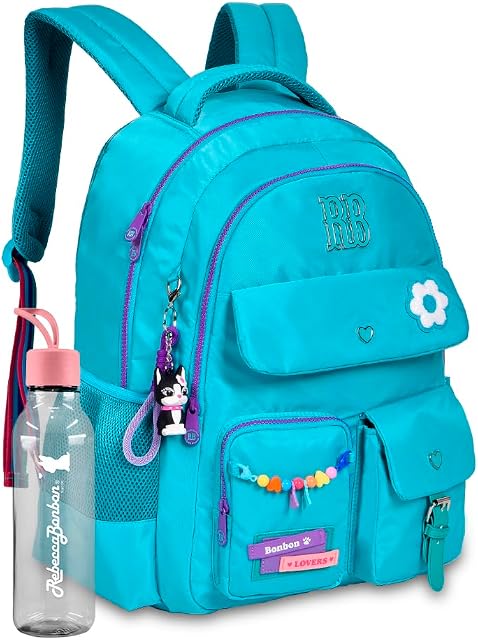 Mochila Rebecca Bonbon Color Pop Infantil Escolar RB Com Squeeze
