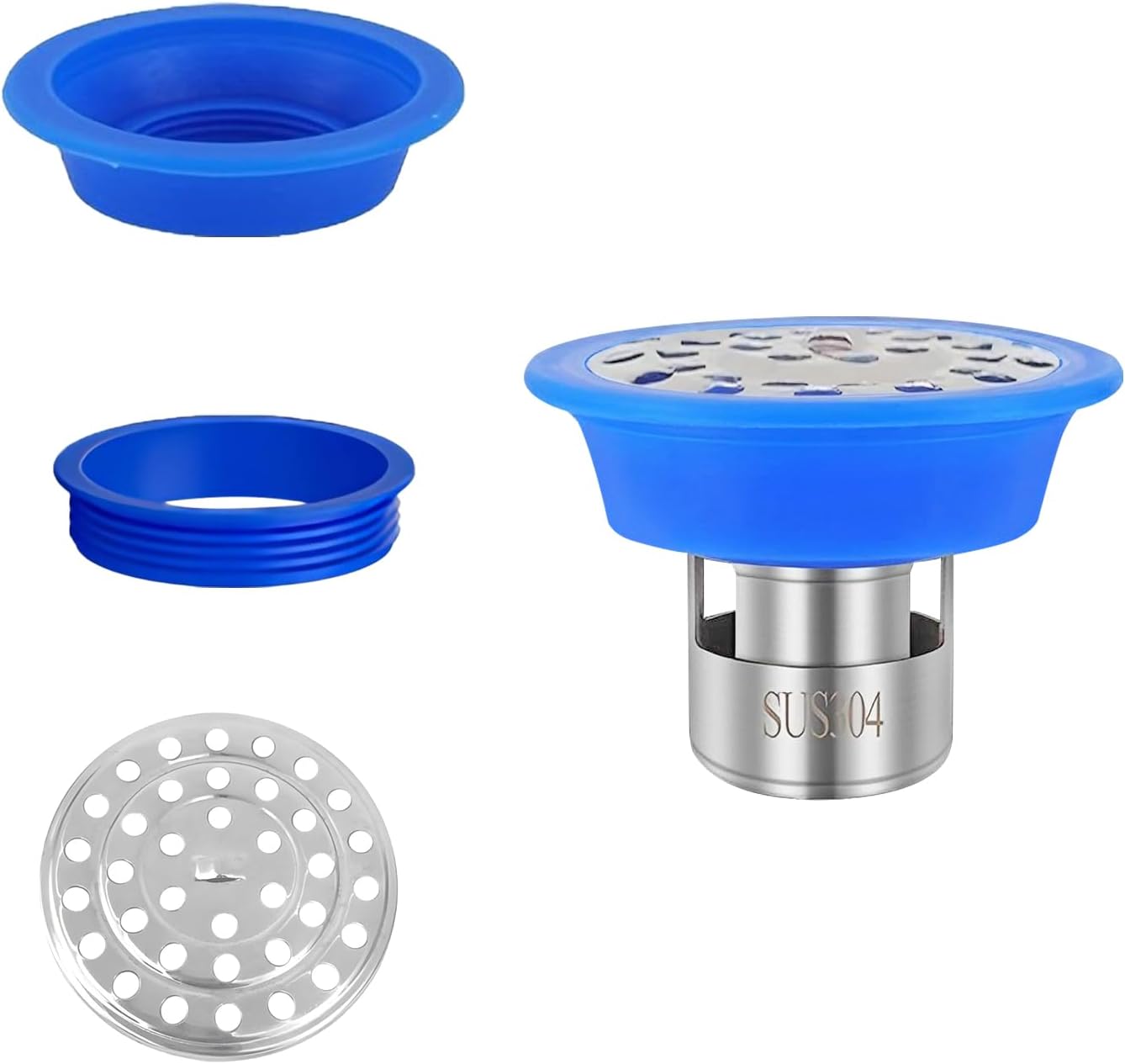 1 Pcs Odor Proof Floor Drain, Shower Floor Drain Plug, Blocking and Insect Proof Floor Drain Core Backflow Preventer for 75mm Caliber Pipes Tubes