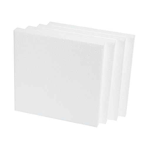 Miniatura 5 de Silverlake - Bloque de espuma para manualidades, paquete de 4 hojas de poliestireno EPS de 10 x 10 x 1 pulgadas para manualidades, modelado,