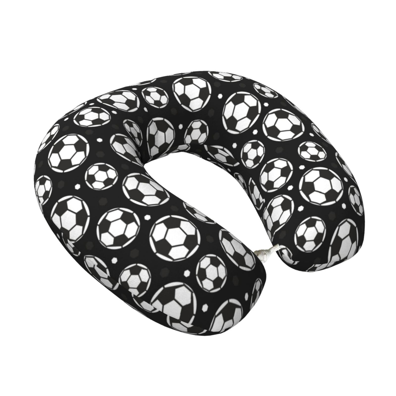 LKYMOH Football, Travel Neck Pillow U-Shaped Memory Neck Support Soft Comfortable With Washable Cover For Airplane Car Traveling and Office
