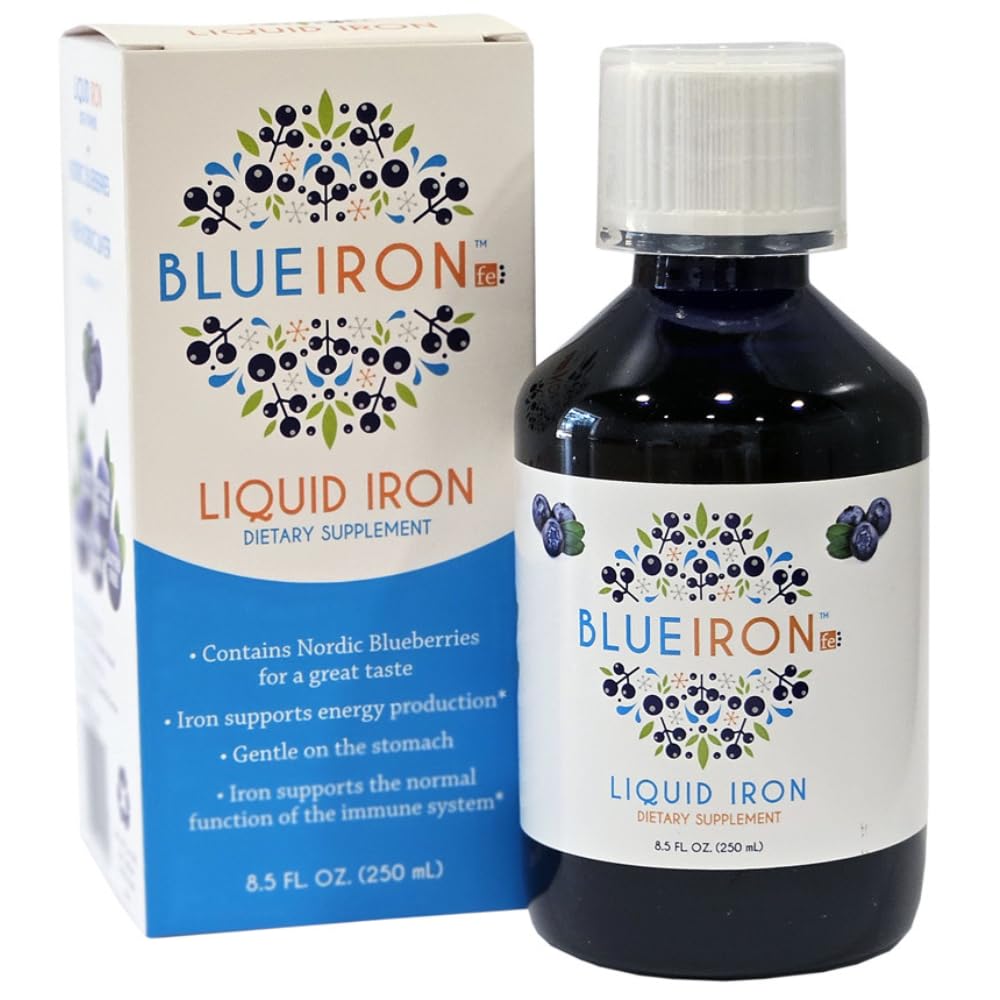 Liquid Mineral Supplement, Iron, Nordic Blueberries, Full of Beneficial antioxidants