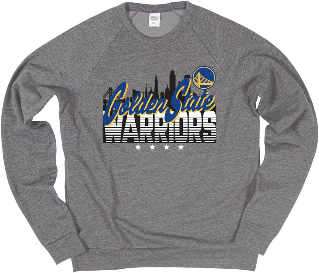 Blue 84 NBA unisex-adult Nba Officially Licensed Tri-blend Crewneck Sweatshirt Flyline