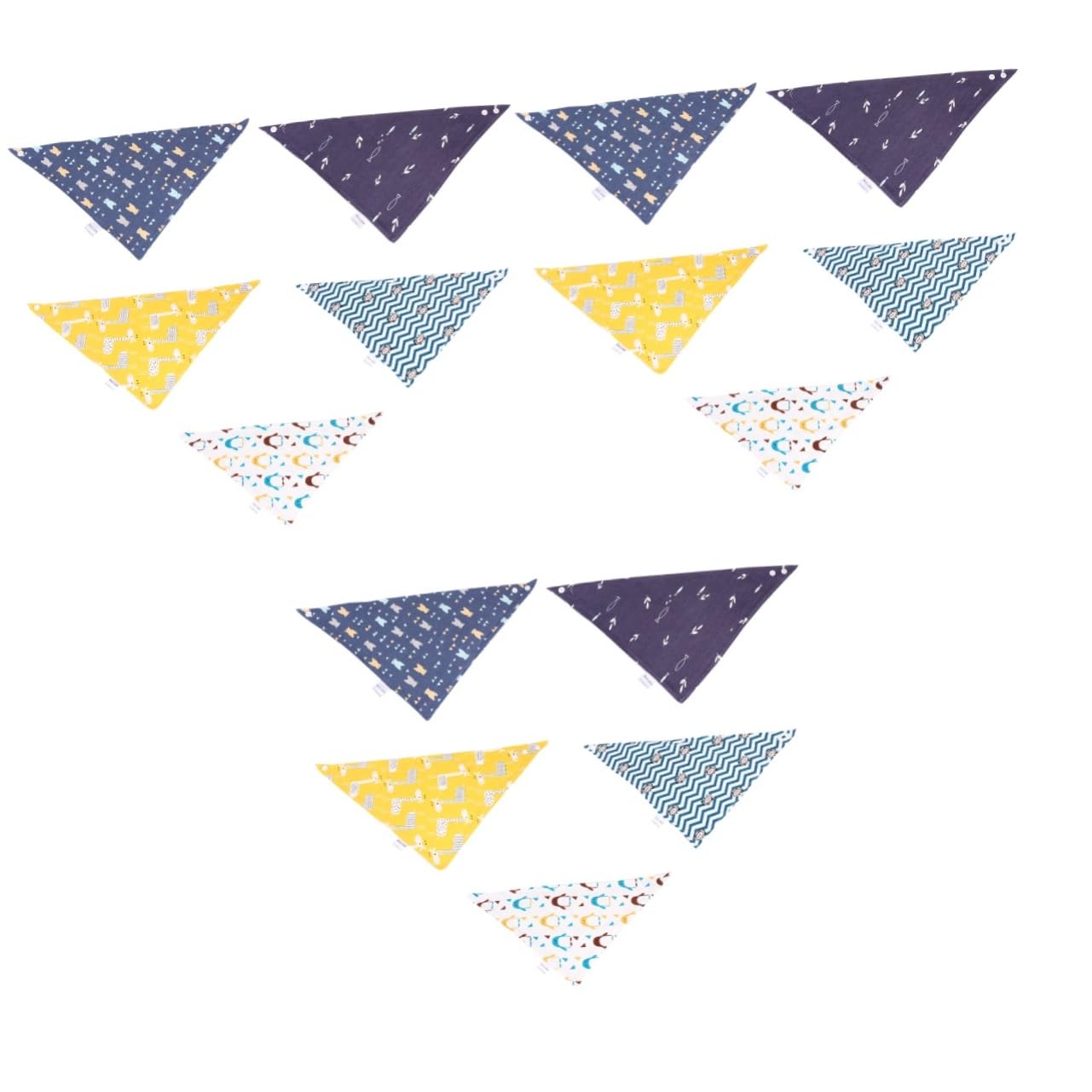 ibasenice 15piezas Baberos De Saliva Para Bebés Toallas Infantiles Triangulares De Bandanas Ajustables Para Alimentación y Bebés Recién Nacidos
