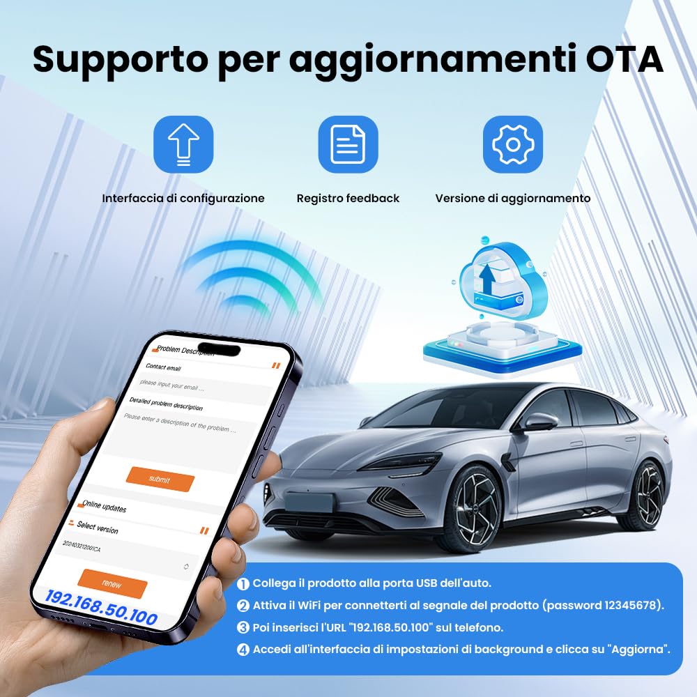 Carlinkit MINI SE Pro CarPlay Wireless e Android Auto Wireless 2 in 1,per Converti carplay&Android auto cablato in wireless carplay&Android auto adapter, per Car Modelli 2016+