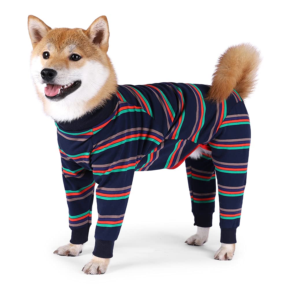 for Medium Large Dogs After Surgery Recovery Suit,Dog Onesie Postoperative Shirt for Abdominal Wounds/Anti-Licking Snugly Suit,Doggie Pajamas Jumpsuit Long Sleeve Full Coverage Bodysuit