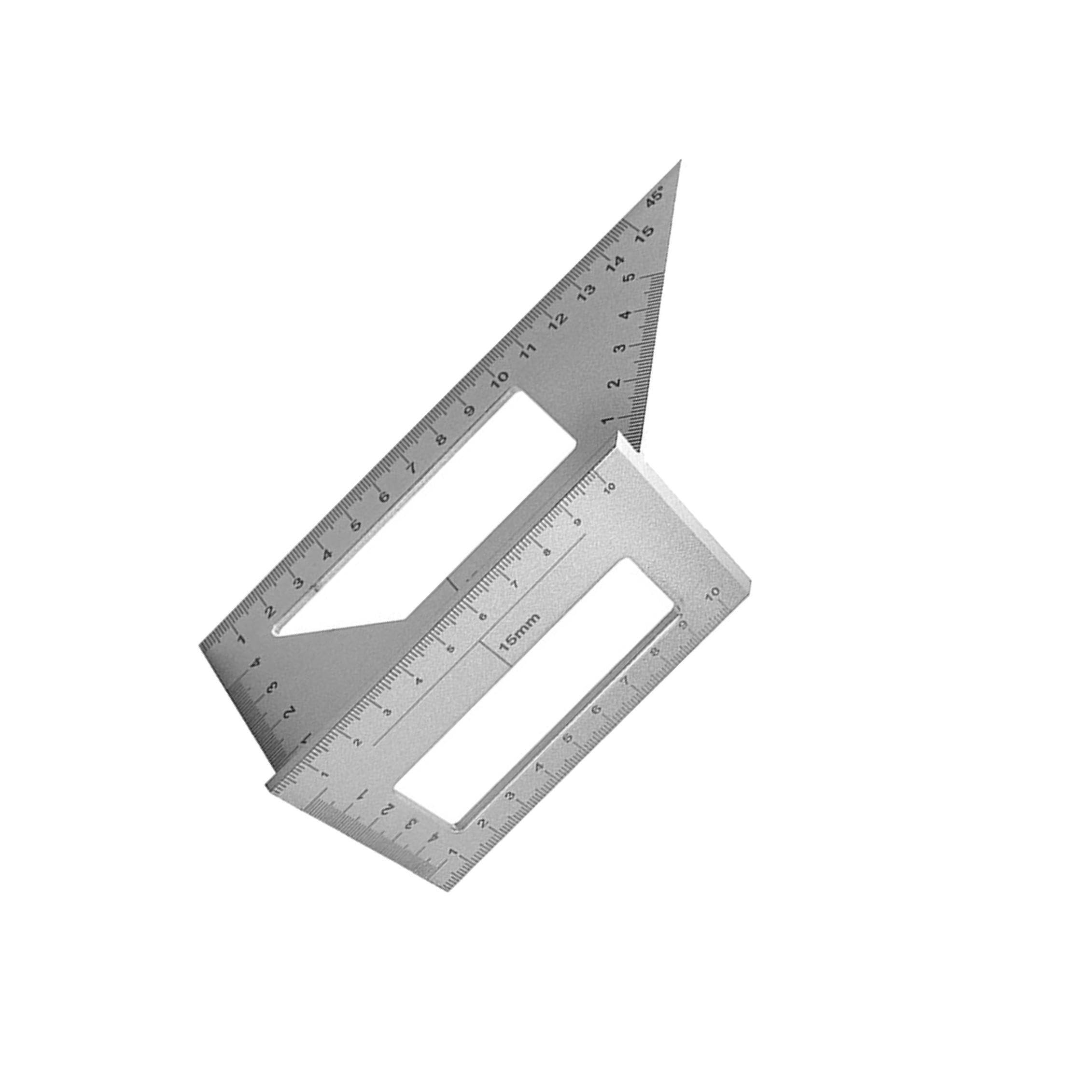 Zanthicia 45 90 Degree Angle Ruler Saddle Layout Aluminum Alloy Square Gauge For Professional Woodworking Accurate Measurement Carpenter 45/90/135 Degree Layout