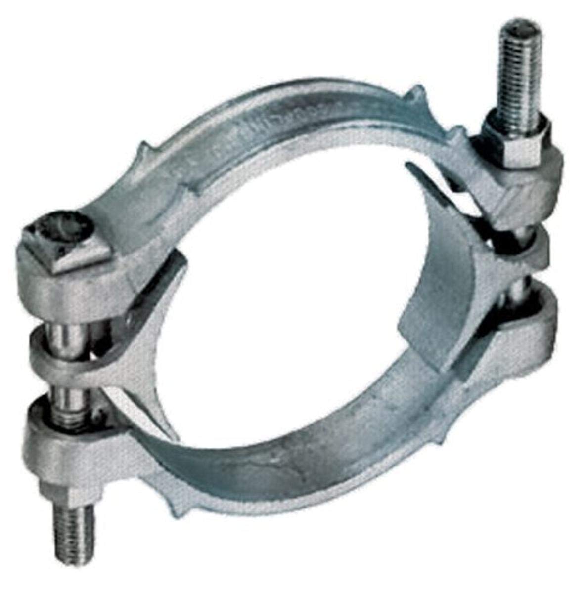 Kuriyama DB400 Zinc Plated Ductile Iron Double Bolt Hose Clamp, 3-1/2" to 4"