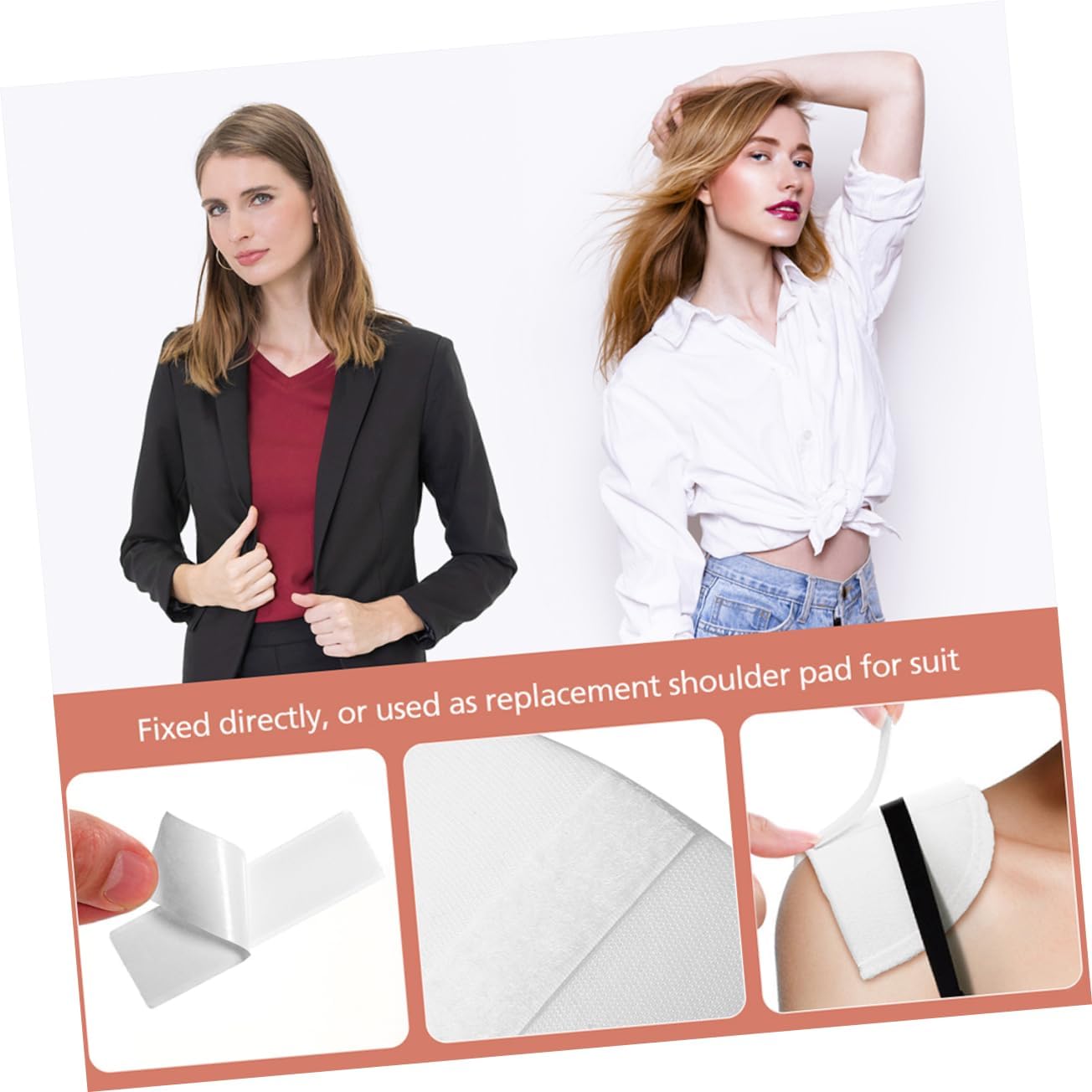 STOBOK 15pairs Shoulder Pad Women Men Comfortable and Lightweight Sponge Shoulder Pads for Shirts Sweaters and Suits