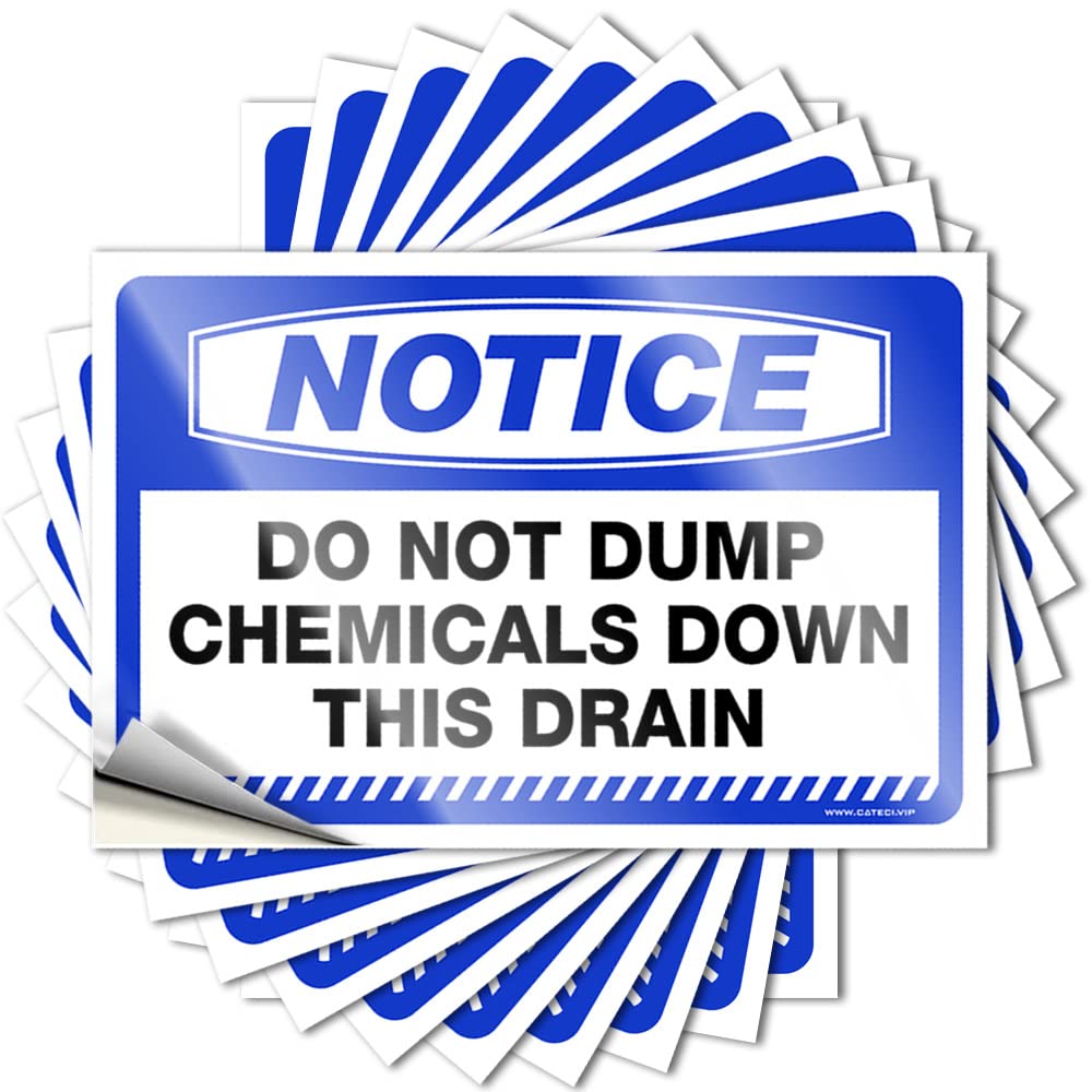 Tiny Tattoos, Basement Decor Cover Notice Do Not Dump Chemicals Down This Drain | Funny Quote Sports Decals(6X9CM)
